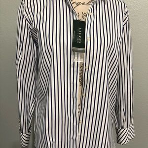 NWT Medium Lauren striped blouse